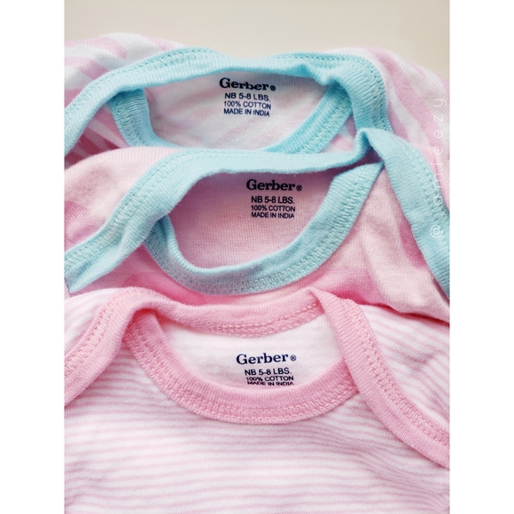 Circo + Gerber | Set of 4 - Pink Printed Onesies - Picture 3 of 4